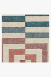 Jonathan Adler Op Art Teal Tufted Rug