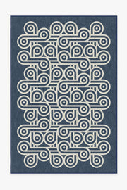 Jonathan Adler Pompidou Slate Blue Tufted Rug