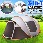 Large Capacity 4 to 5 Persons Automatic Pop Up Camping Tent