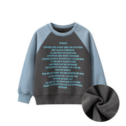 Arrival Unisex Letters Print Crew Neck Long Sleeves Thick Sweatshirt