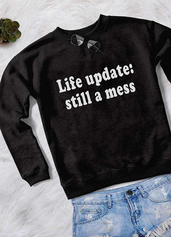 LIFE UPDATES WOMEN SWEAT SHIRT